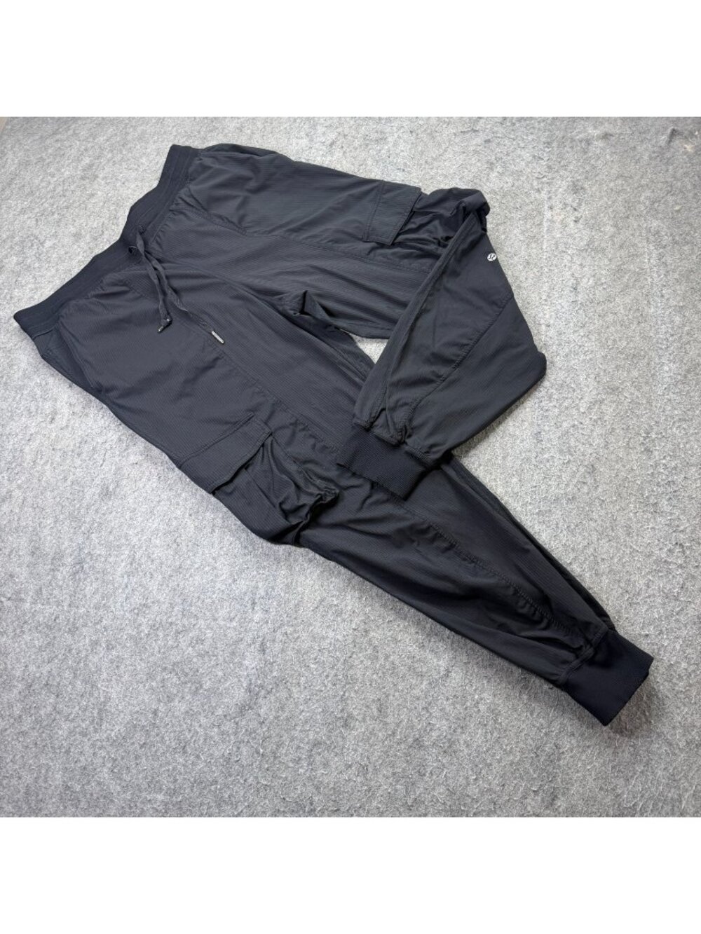 Lululemon Dance Studio Cargo Jogger Women L Black 28" Tapered Nylon Stretch
